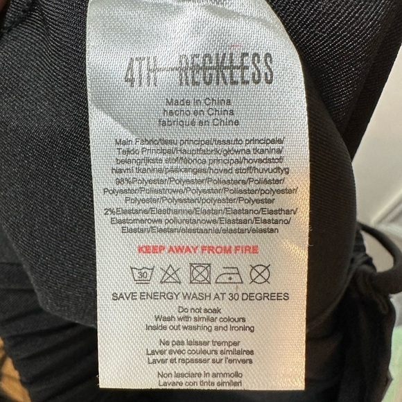 4TH and Reckless Marko Black Cutout Wrap Waist Trouser Pants Medium - Picture 7 of 9